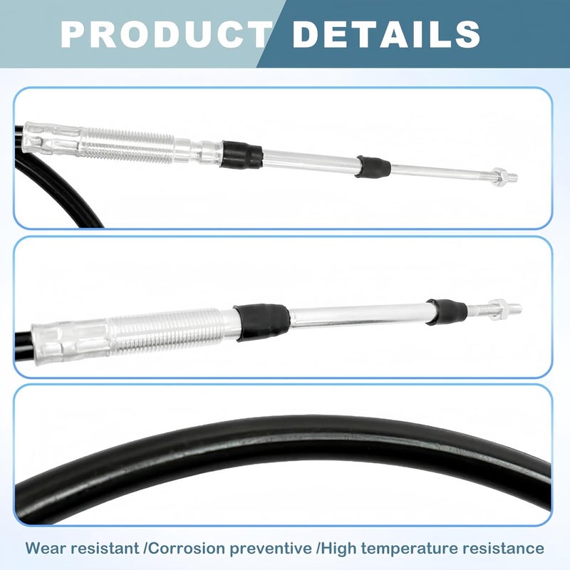 HTWORK 72" Universal Control Cable Fit for Products 5200 Series Universal Mount Control Cable PTO Valve Dump Truck 5203BBU072 - Image 3